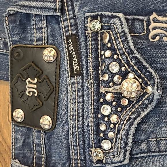 BLING BLING Miss Me Jeans Straight Leg Size 26 ☺☺☺ - Picture 7 of 8